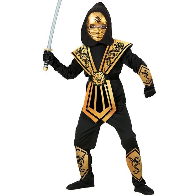 Ultimate Gold Ninja Warrior tērps zēniem