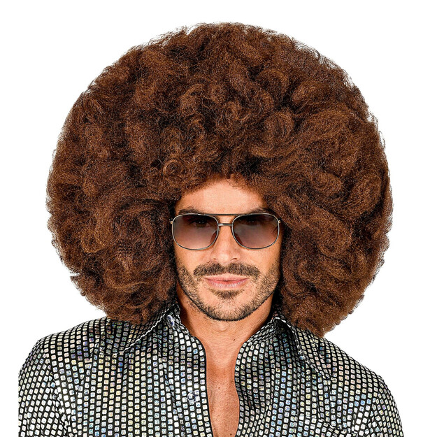 Didelis rudas afro perukas
