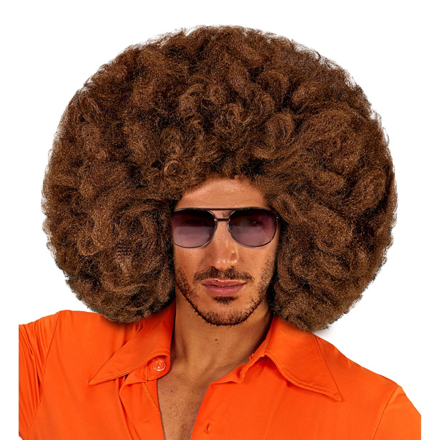 Liels brūns afro parūka