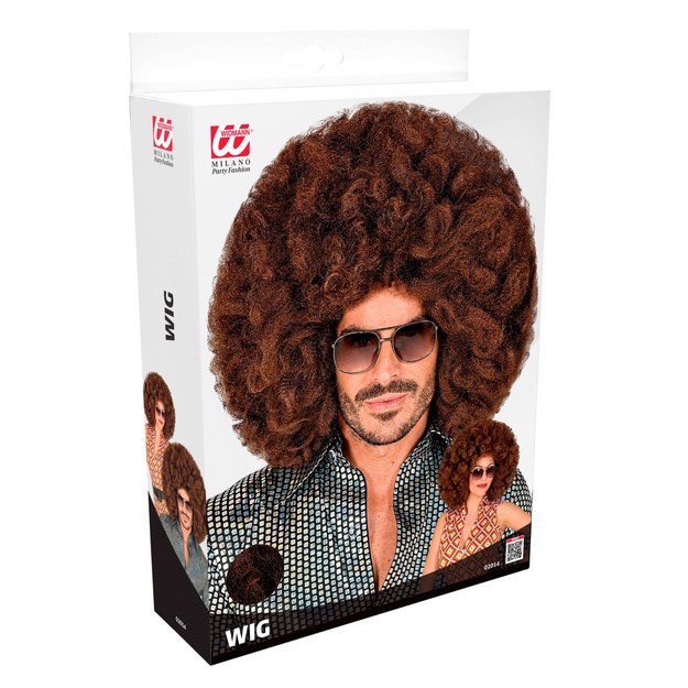 Didelis rudas afro perukas