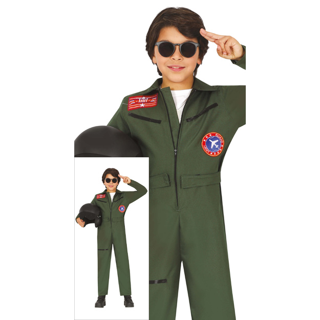Zaļa pilotu kostīms zēniem