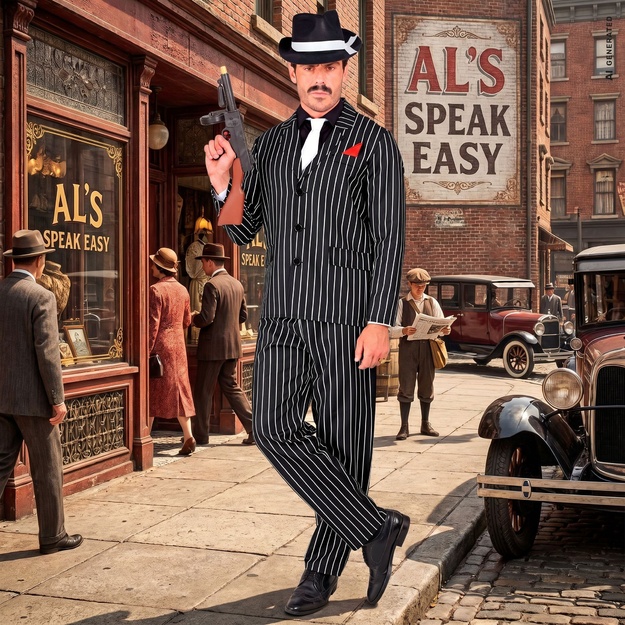 Gangsterio kostiumas vyrams