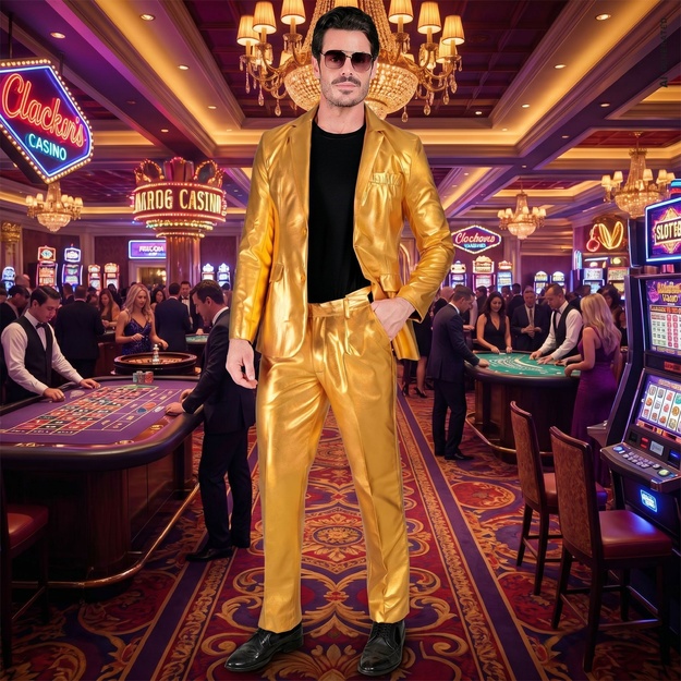 Spīdēt spoži jebkurā pasākumā ar iespaidīgo Mr. Gold ballīšu tērpu vīriešiem!
