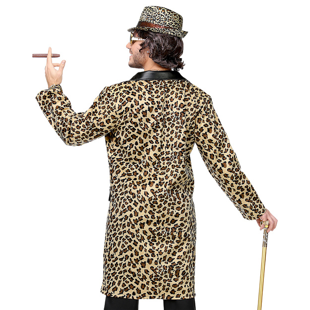 Galvenais Krāpnieka Stils: Izteiksmīgs Leoparda Raksta Mētelis Vīriešiem