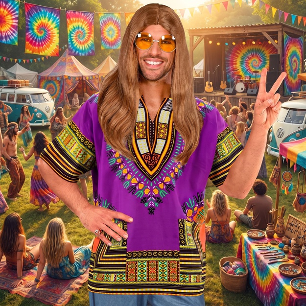 Dzīvotspējīgs violeta Dashiki tērps vīriešiem - Izcelies ar stilu!